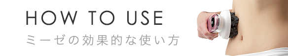 ミーゼの効果的な使い方