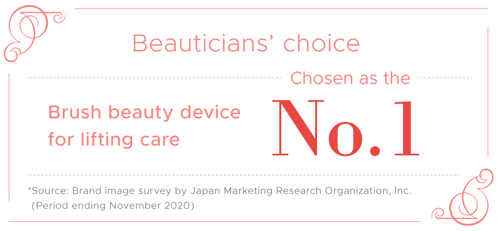 Beauticians’ choice Brush-type beauty
device for lifting care