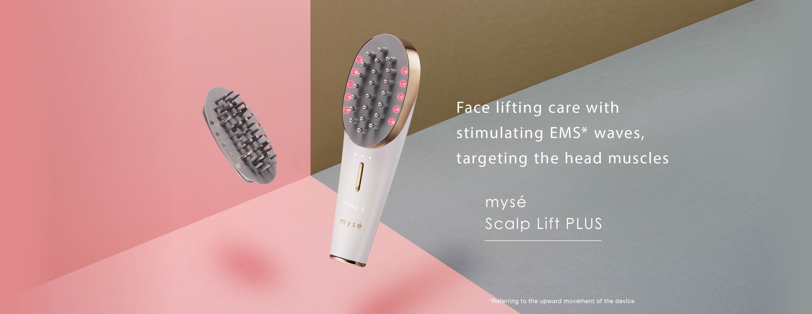 myse Scalp Lift PLUS Face lifting care while stimulating the “head muscles” with EMS