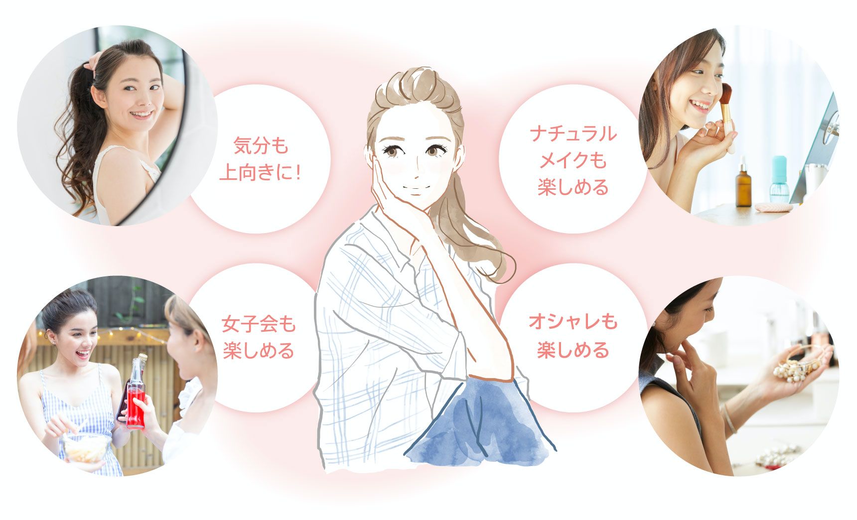 女子会も楽しめる ナチュラルメイクも楽しめる レジャーも楽しめる